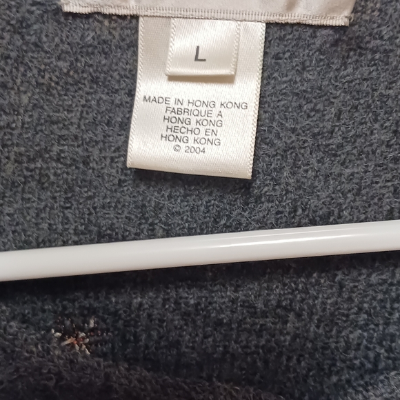 Susan Bristol Gray Cardigan with Red Floral Embroidery - Picture 6 of 11